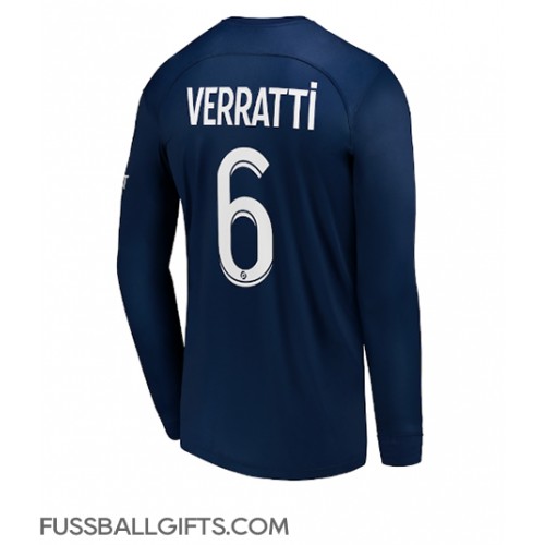 Paris Saint-Germain Marco Verratti #6 Fußballbekleidung Heimtrikot 2022-23 Langarm